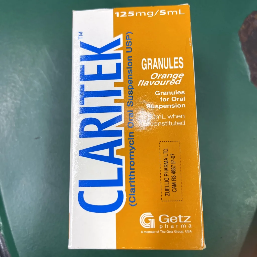 Claritek (Clarithromycin Oral Suspension USP) β available at pharmacies in Cambodia on PharmKulen