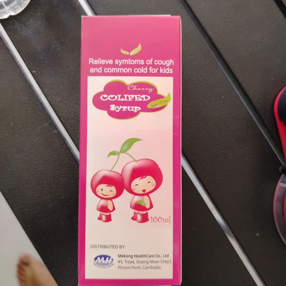 Colifed Syrup — available at pharmacies in Cambodia on PharmKulen