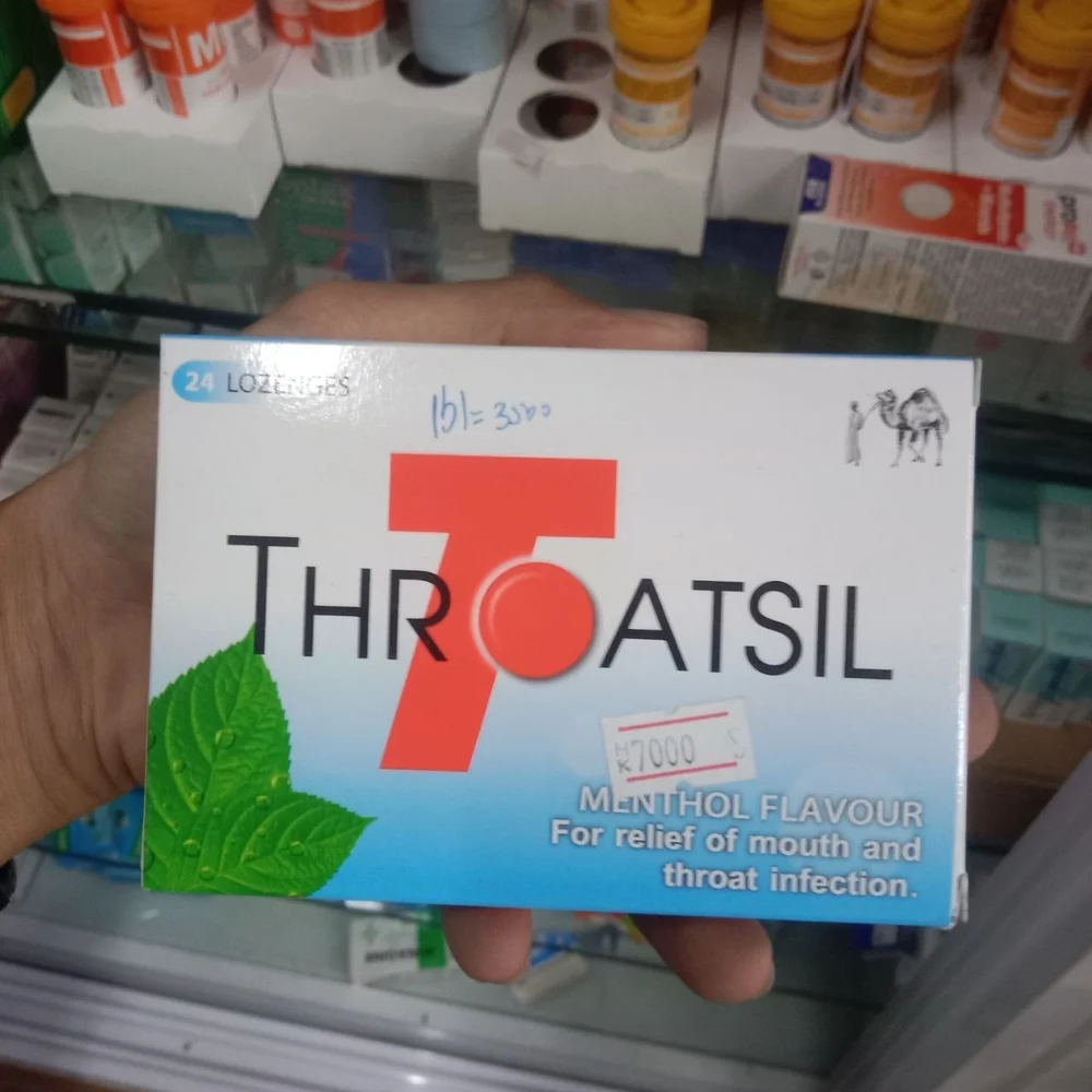 Throatsil Menthol Flavour — available at pharmacies in Cambodia on PharmKulen