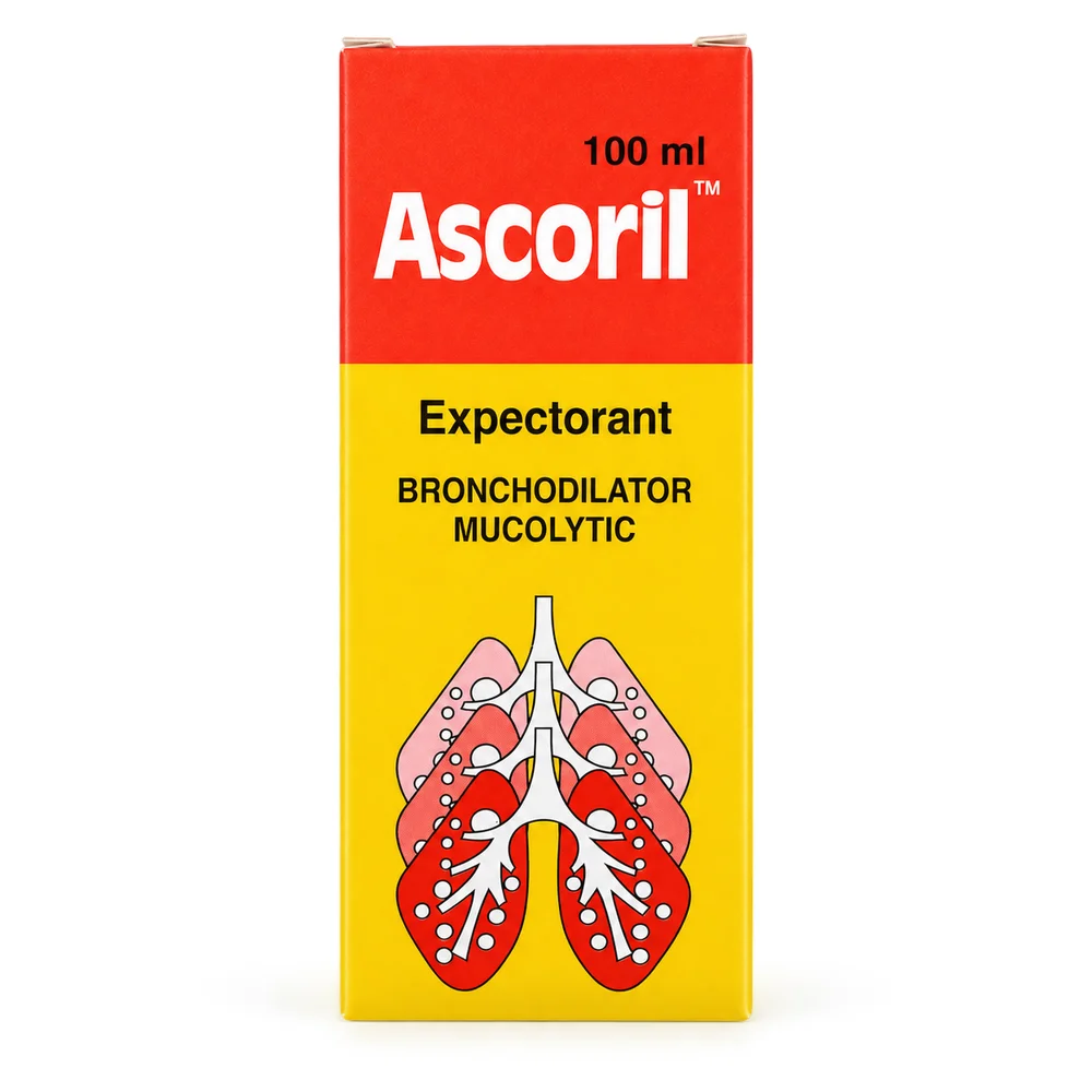 Ascoril Expectorant — available at pharmacies in Cambodia on PharmKulen