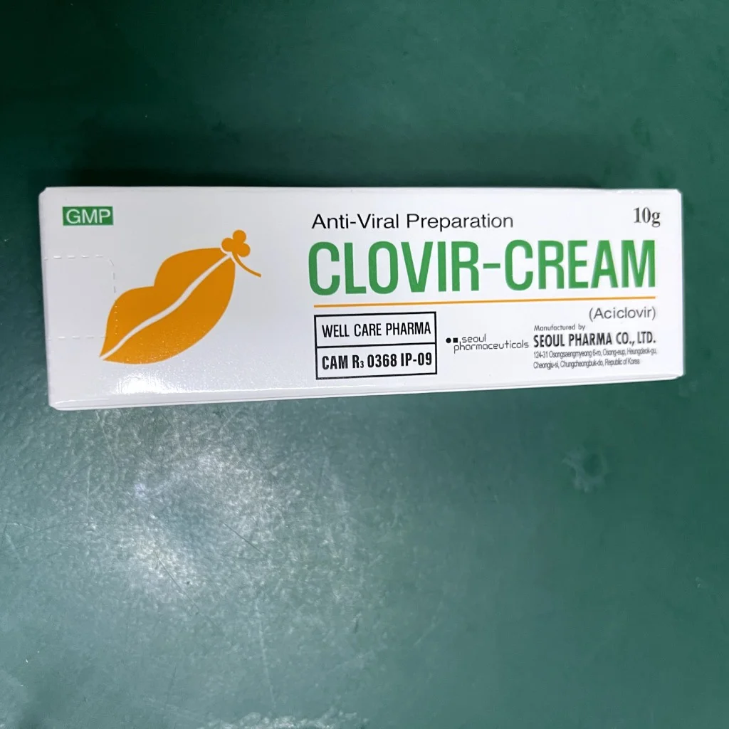Clovir-Cream — available at pharmacies in Cambodia on PharmKulen