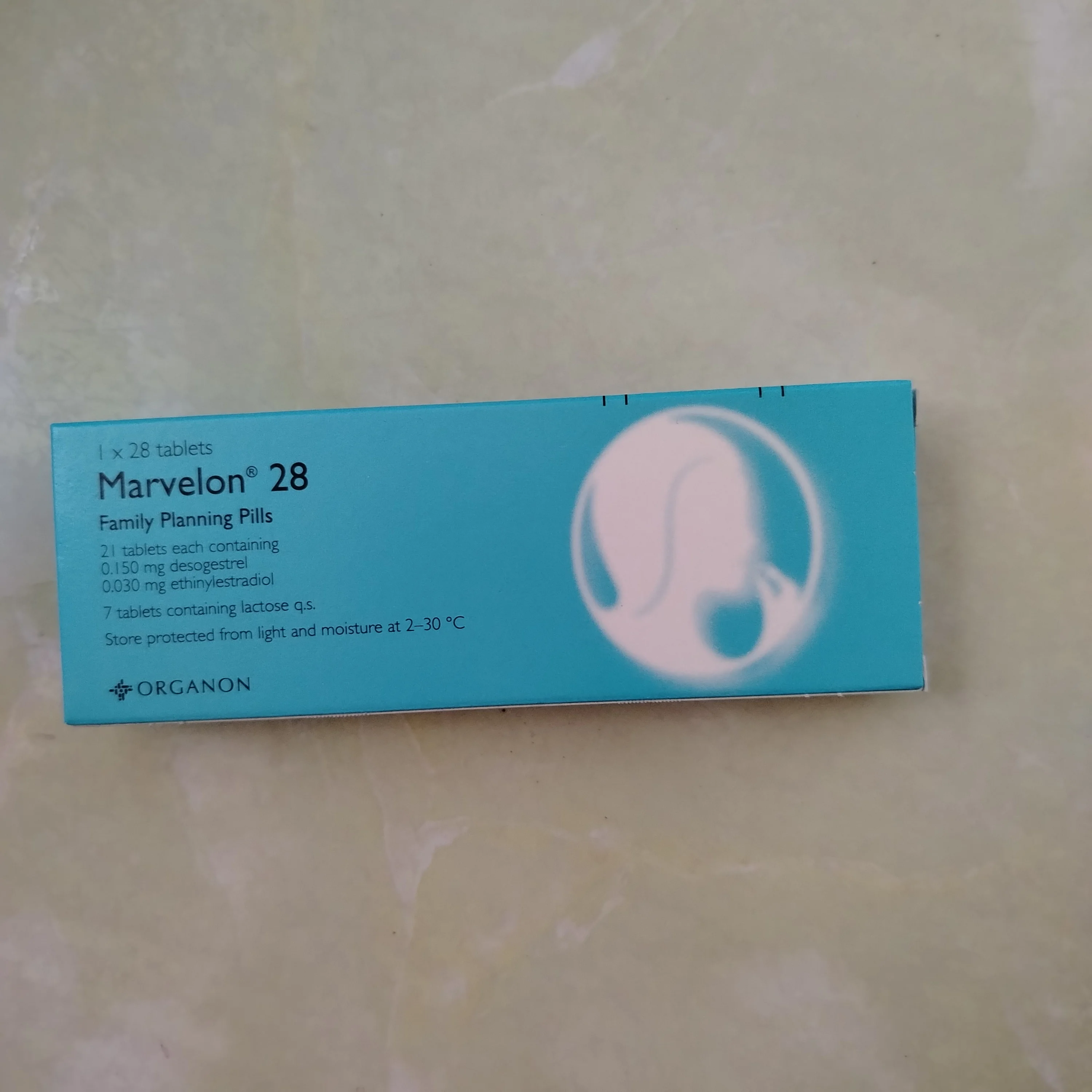 Marvelon 28 — available at pharmacies in Cambodia on PharmKulen