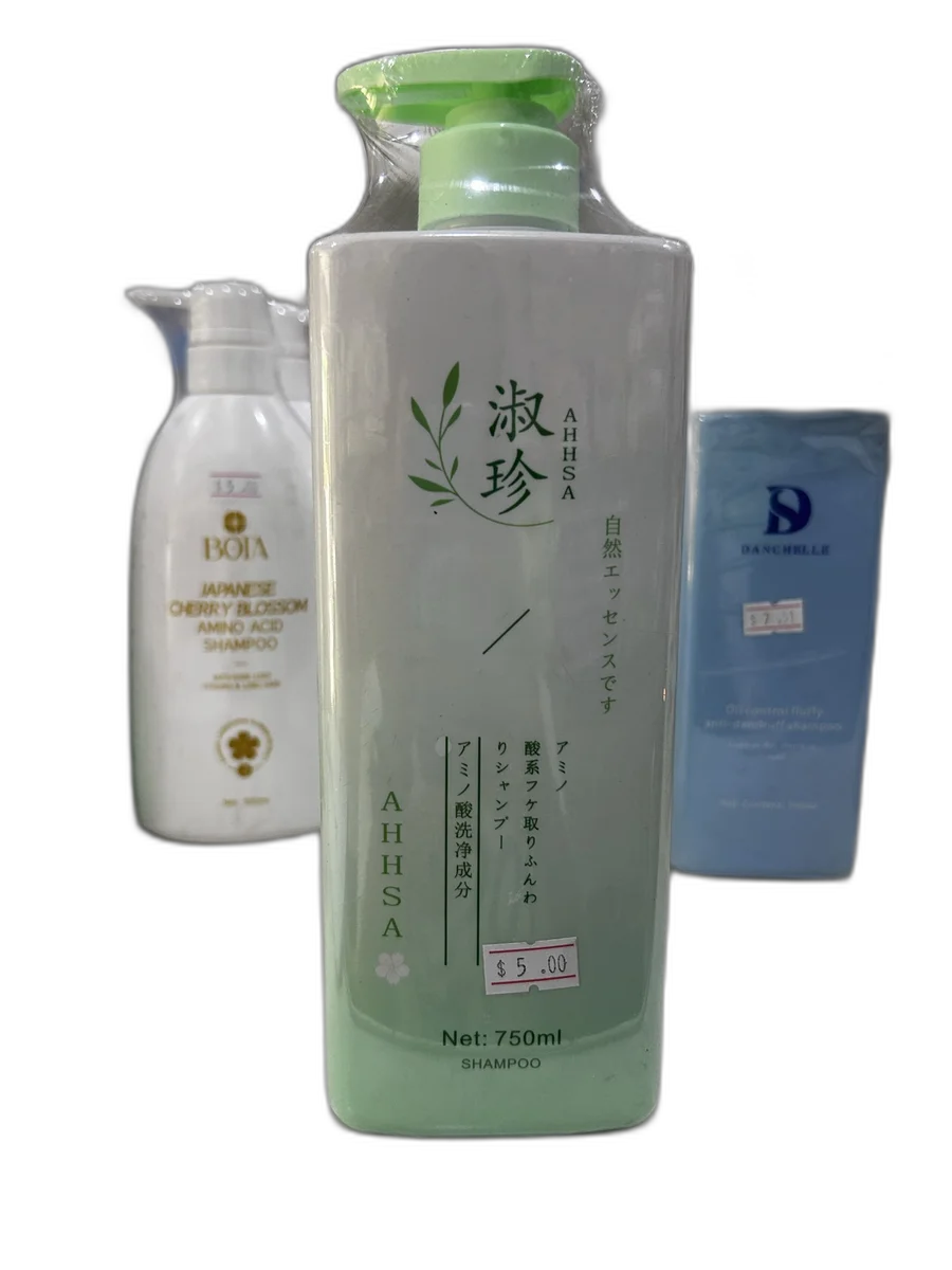AHSA Amino Acid Anti-Dandruff Fluffy Shampoo — available at pharmacies in Cambodia on PharmKulen