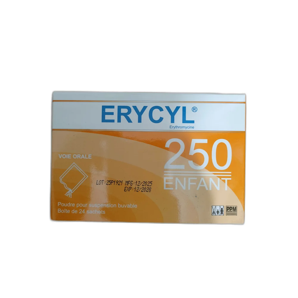 Erycyl 250 Enfant — available at pharmacies in Cambodia on PharmKulen