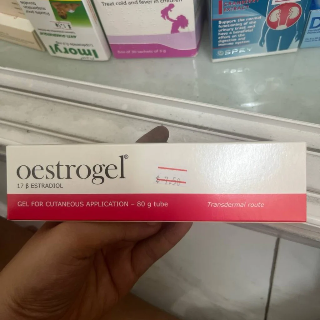 Oestrogel® — available at pharmacies in Cambodia on PharmKulen