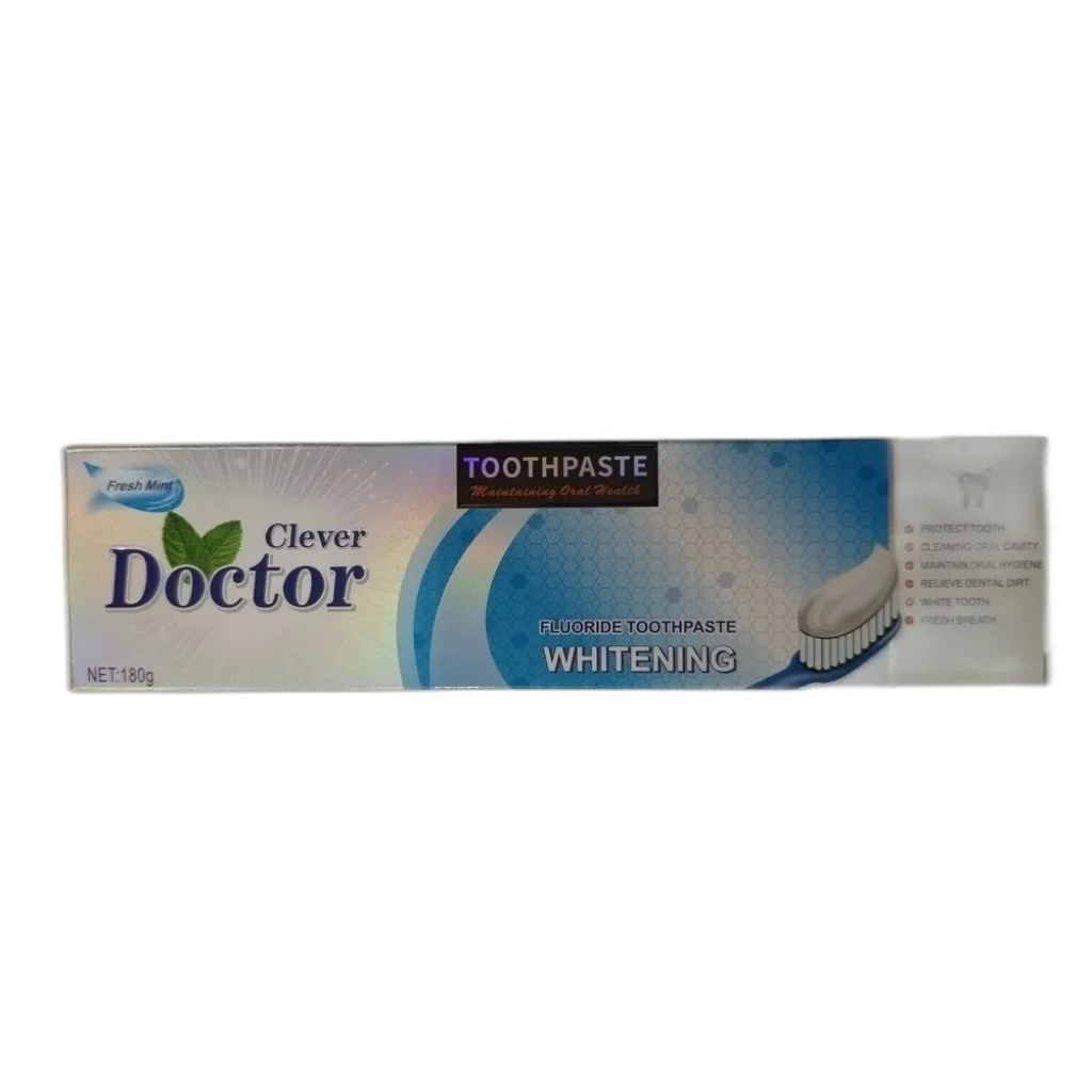 Doctor Clever Whitening Toothpaste — available at pharmacies in Cambodia on PharmKulen