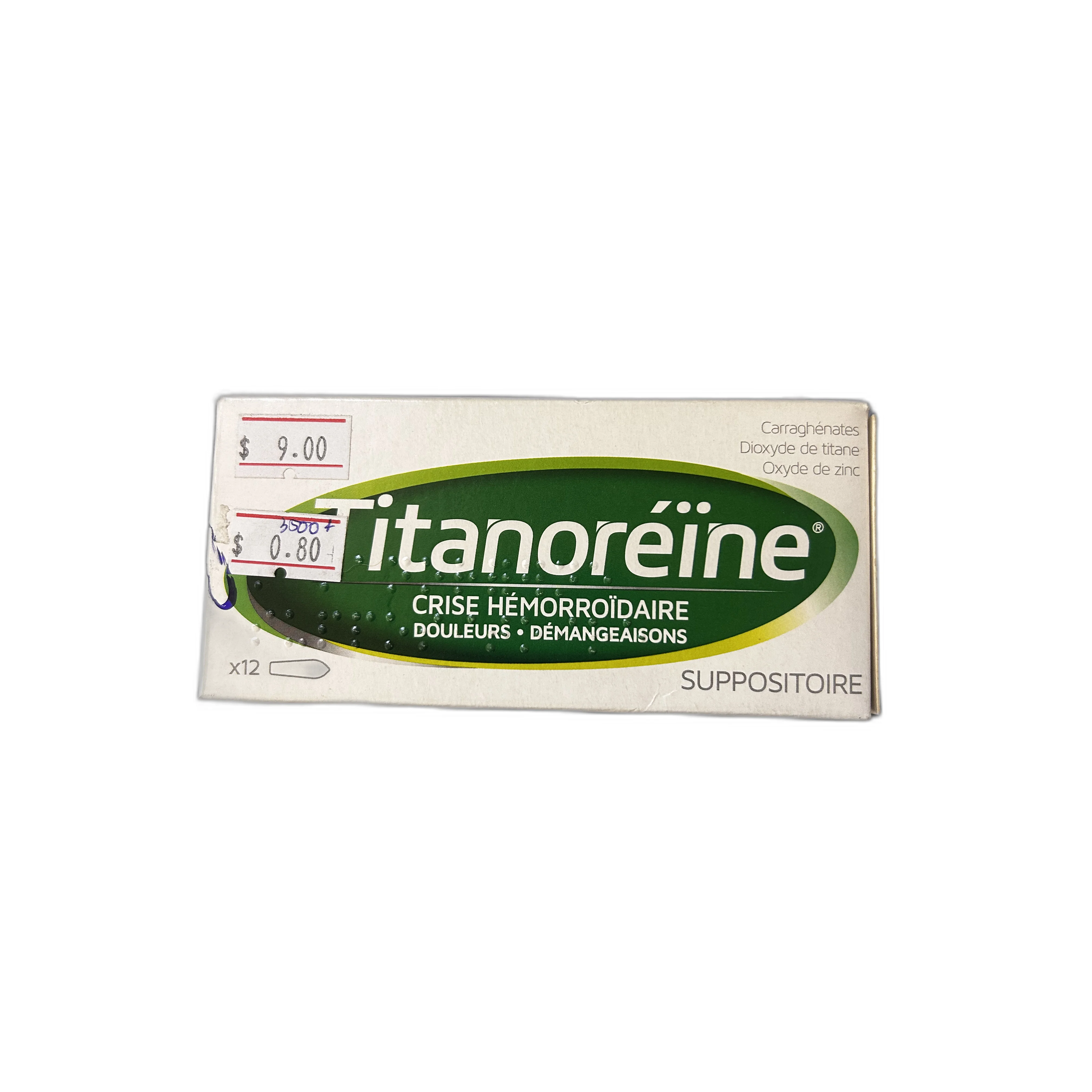 Titanoréine suppositories — available at pharmacies in Cambodia on PharmKulen