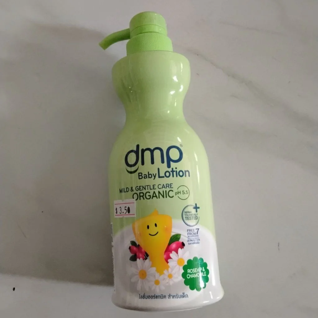 dmp Baby Lotion Organic pH 5.5 Rosehip & Chamomile 480 ml — available at pharmacies in Cambodia on PharmKulen