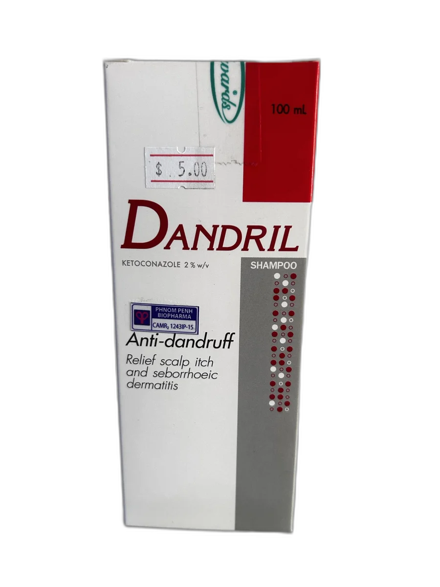 Dandril Shampoo — available at pharmacies in Cambodia on PharmKulen