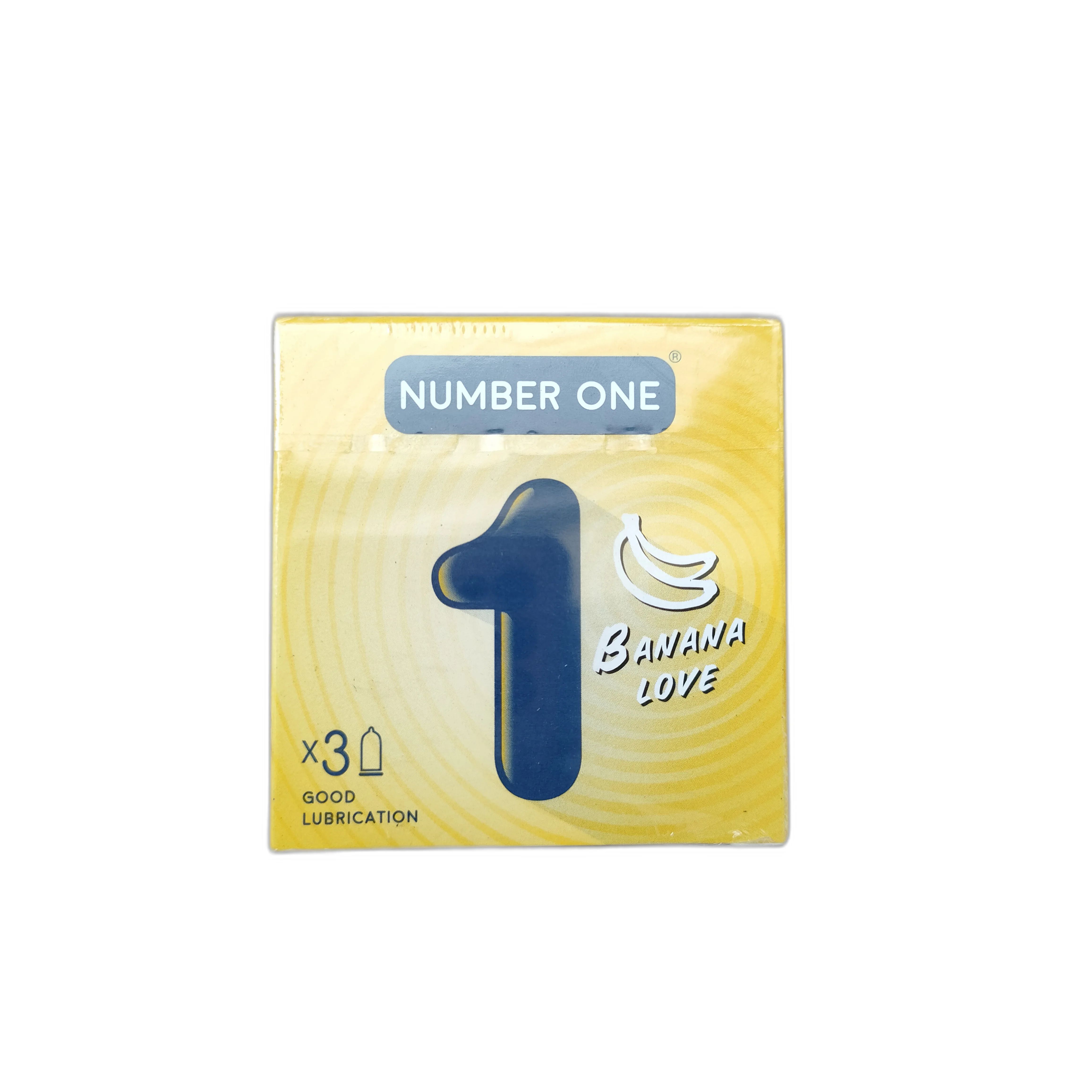Number One Banana Love Condoms — available at pharmacies in Cambodia on PharmKulen