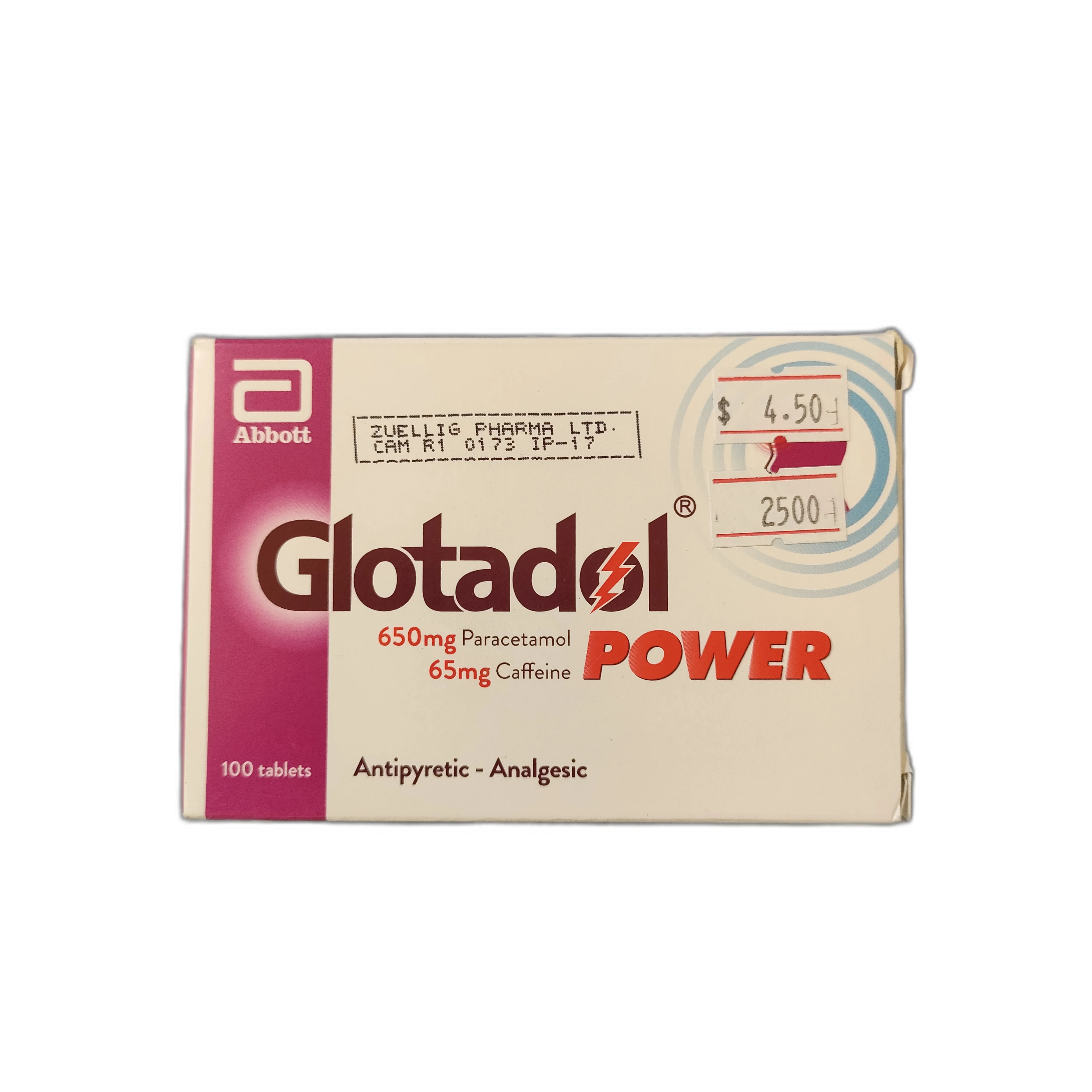 Glotadol Power — available at pharmacies in Cambodia on PharmKulen