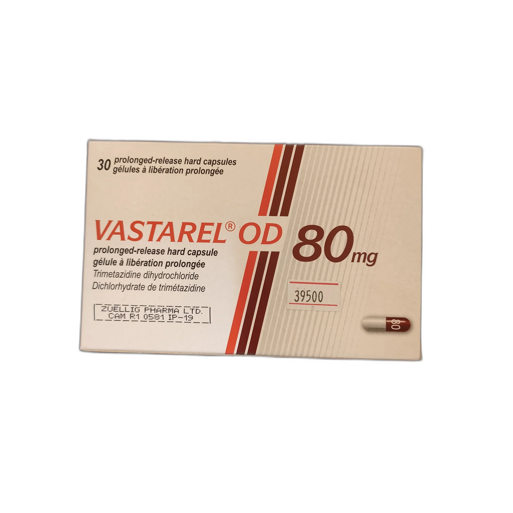 Vastarel OD 80 mg — available at pharmacies in Cambodia on PharmKulen