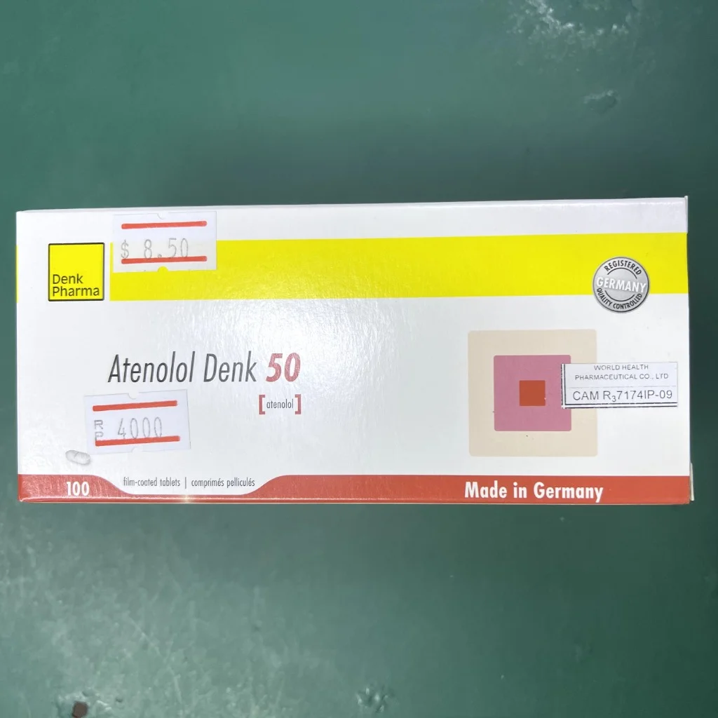 Atenolol Denk 50 — available at pharmacies in Cambodia on PharmKulen
