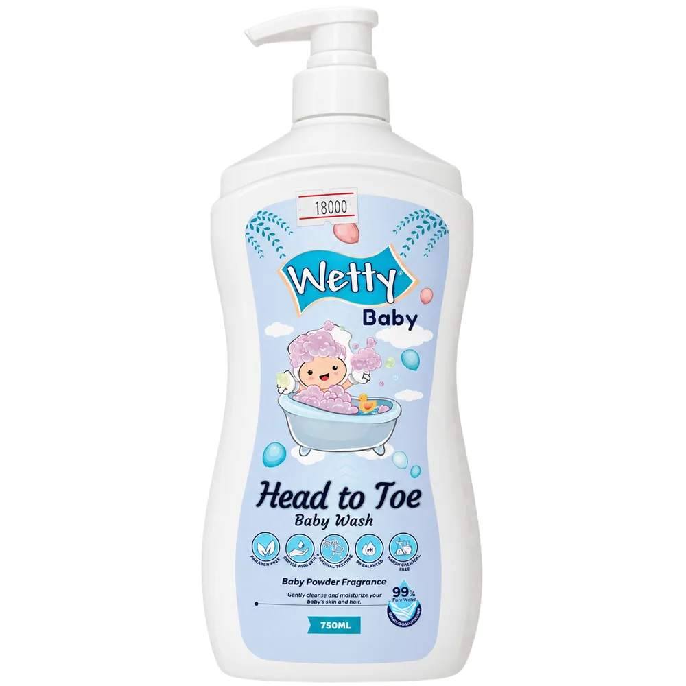 Wetty Baby Head to Toe Baby Wash — available at pharmacies in Cambodia on PharmKulen