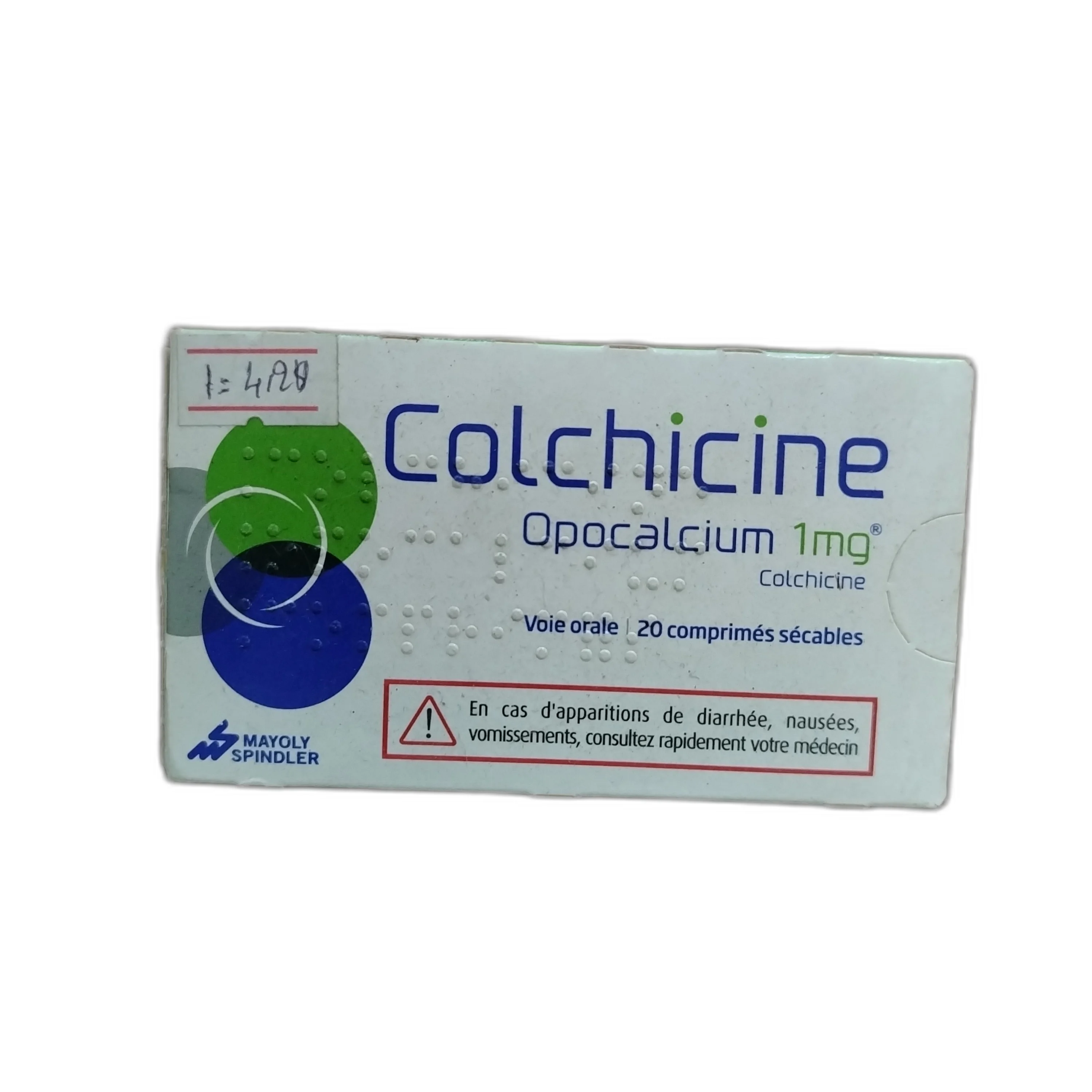 Colchicine Opocalcium — available at pharmacies in Cambodia on PharmKulen