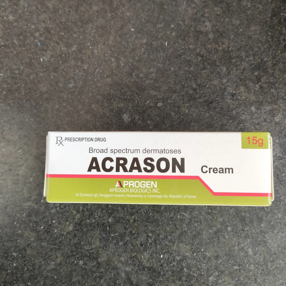 Acrason — available at pharmacies in Cambodia on PharmKulen