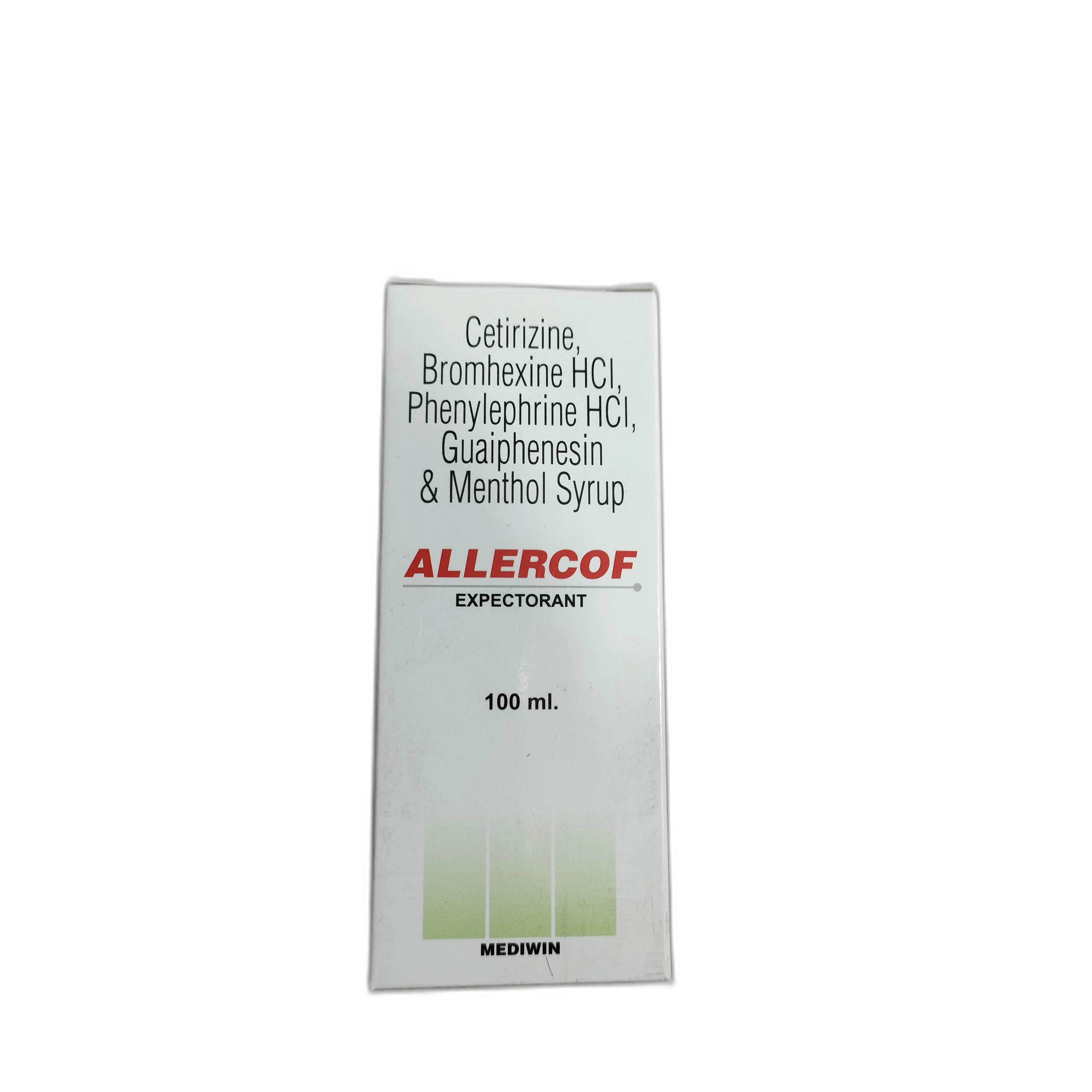 Allercof Expectorant — available at pharmacies in Cambodia on PharmKulen
