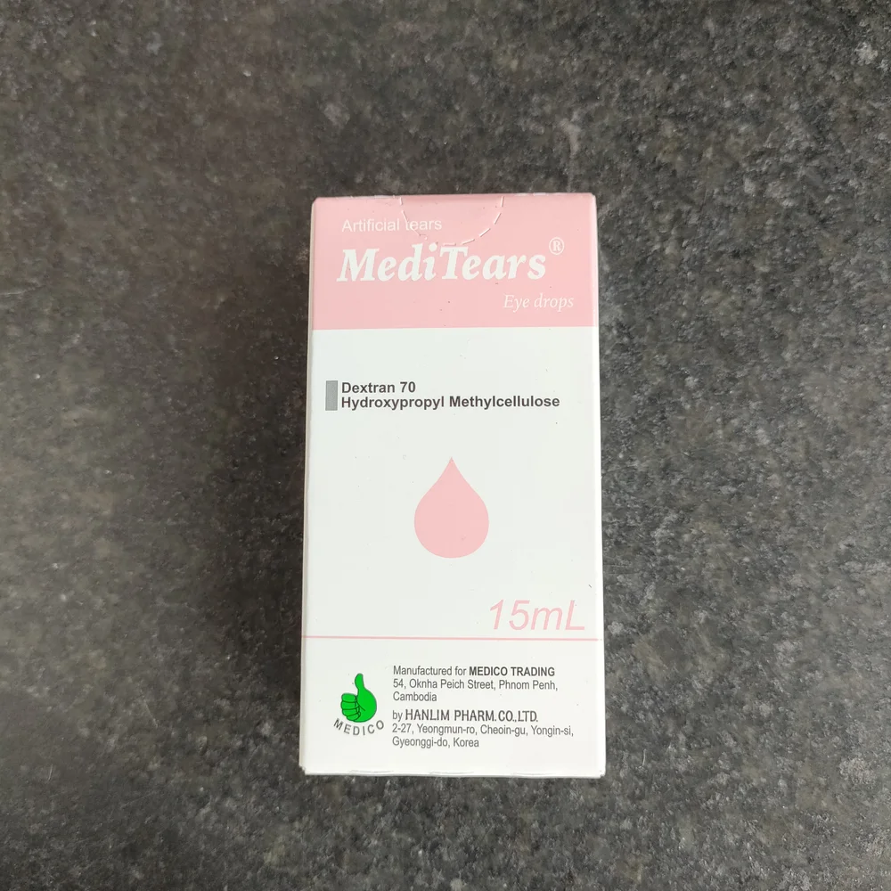 MediTears — available at pharmacies in Cambodia on PharmKulen