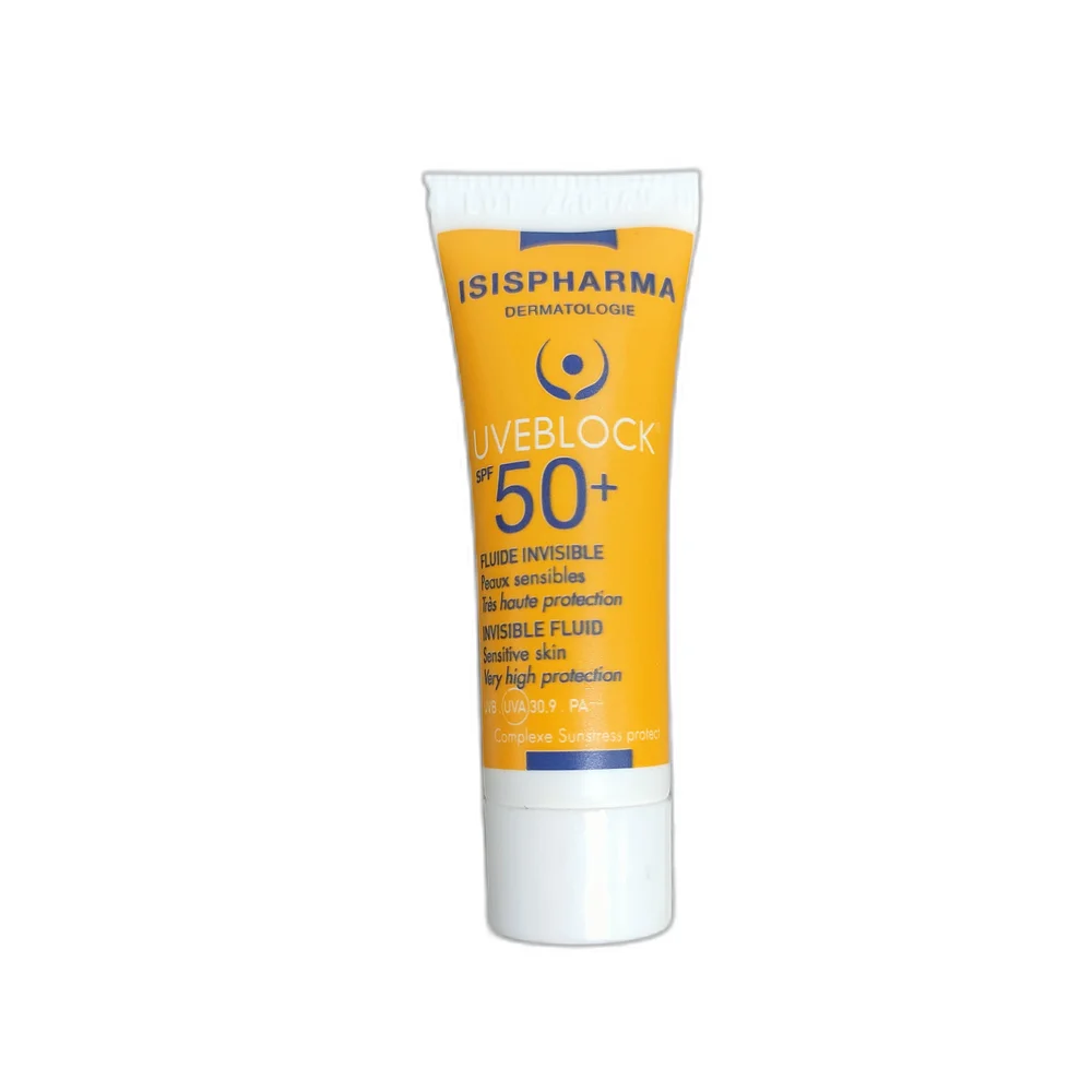Isispharma Uveblock SPF 50+ Fluid Invisible — available at pharmacies in Cambodia on PharmKulen