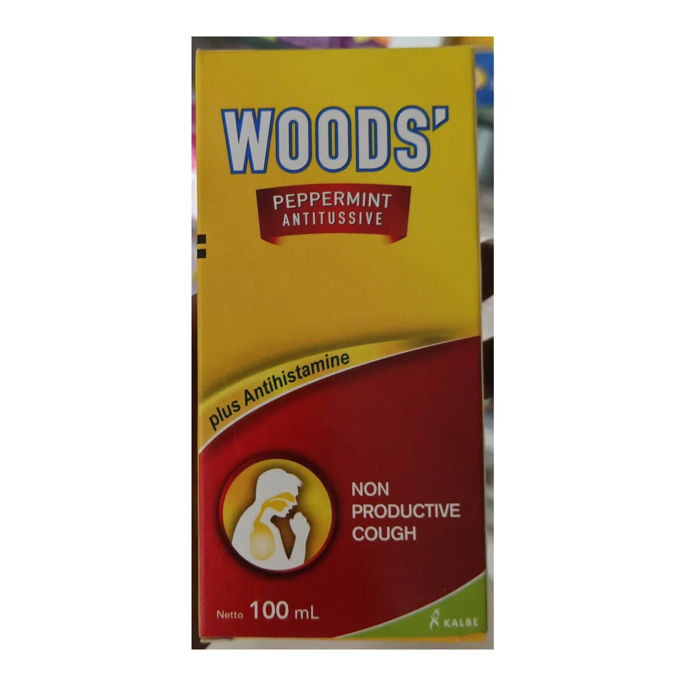 Woods' Peppermint Antitussive — available at pharmacies in Cambodia on PharmKulen