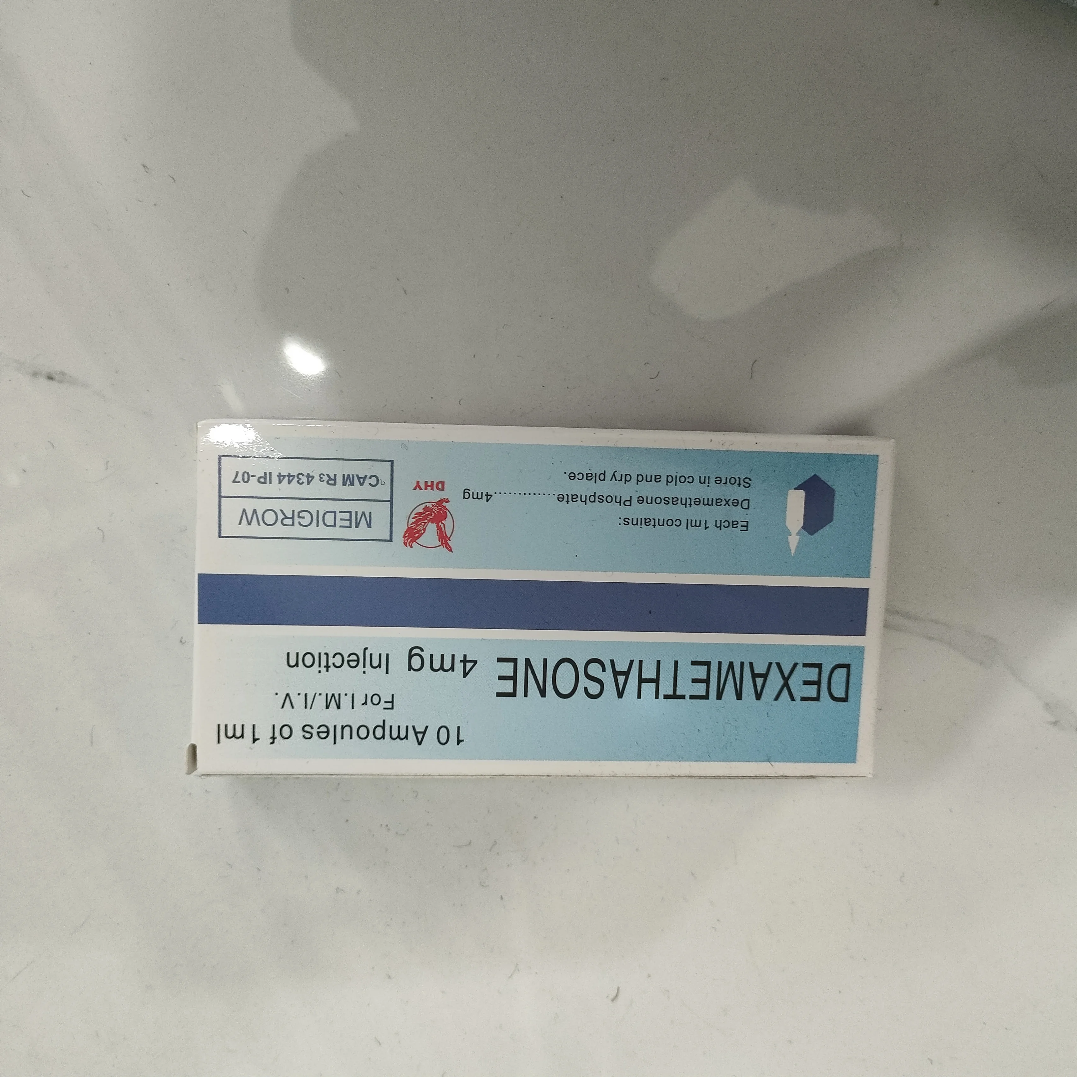 Dexamethasone — available at pharmacies in Cambodia on PharmKulen