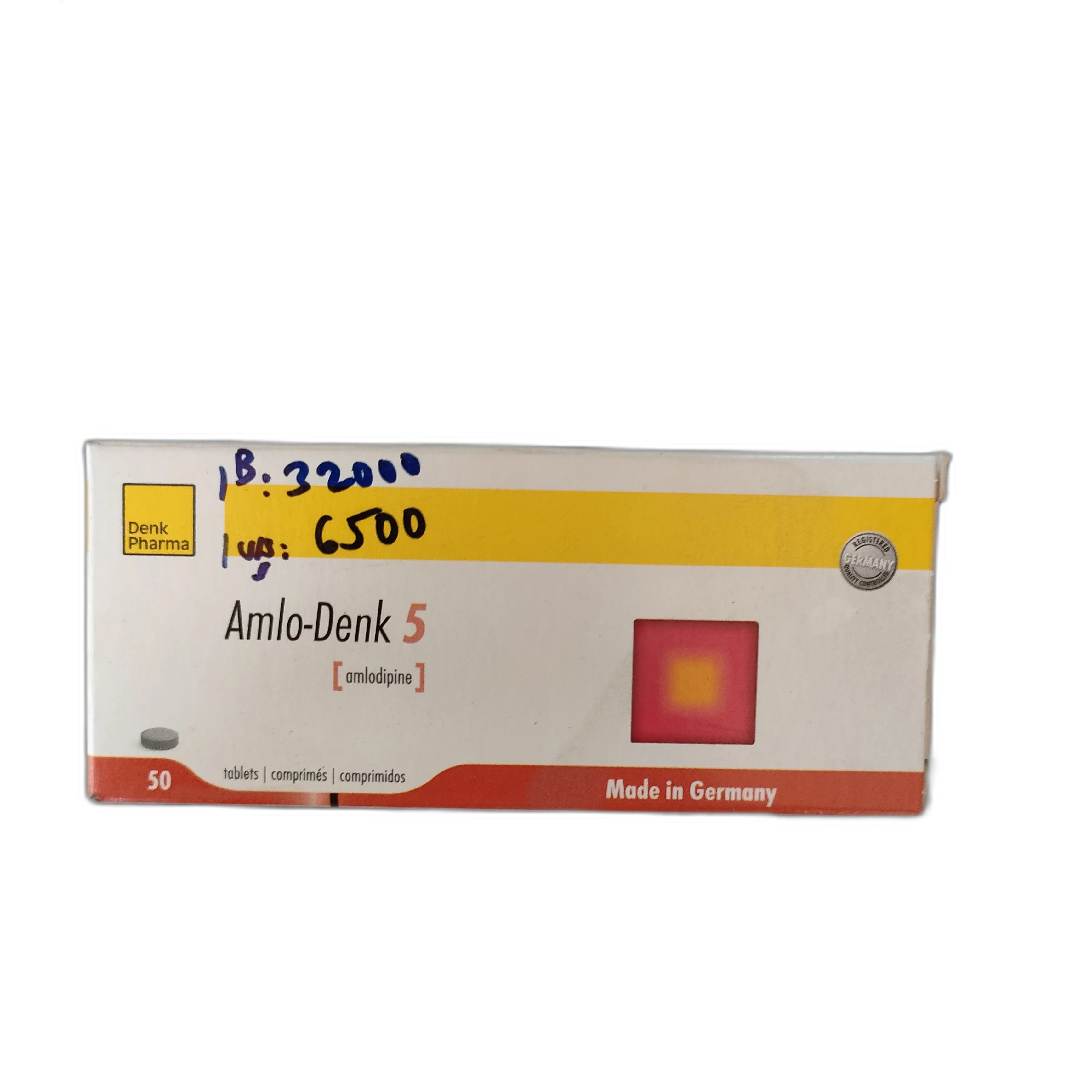 Amlo-Denk 5 — available at pharmacies in Cambodia on PharmKulen