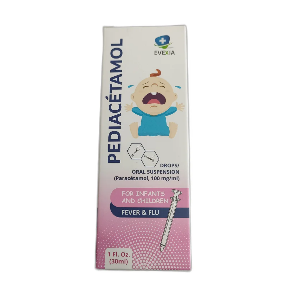 Pediacetamol — available at pharmacies in Cambodia on PharmKulen
