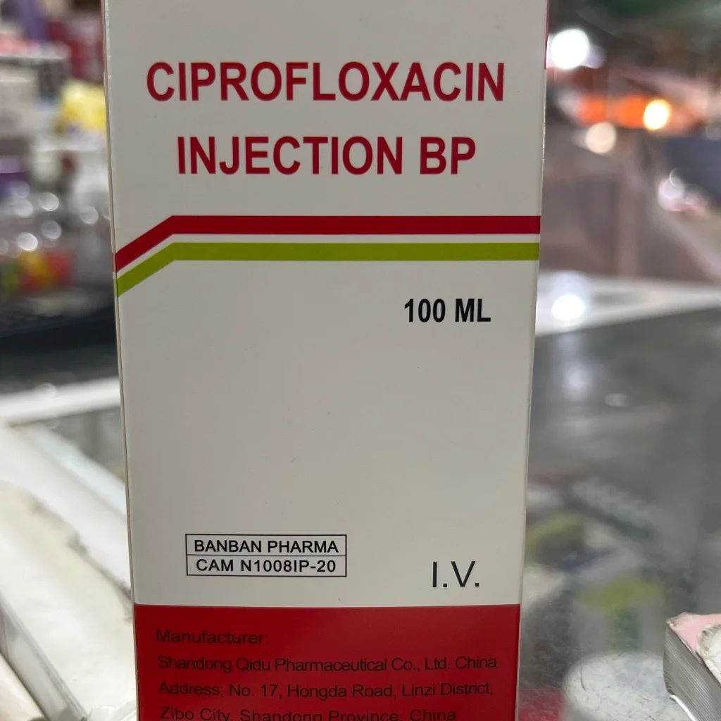 Ciprofloxacin Injection BP — available at pharmacies in Cambodia on PharmKulen