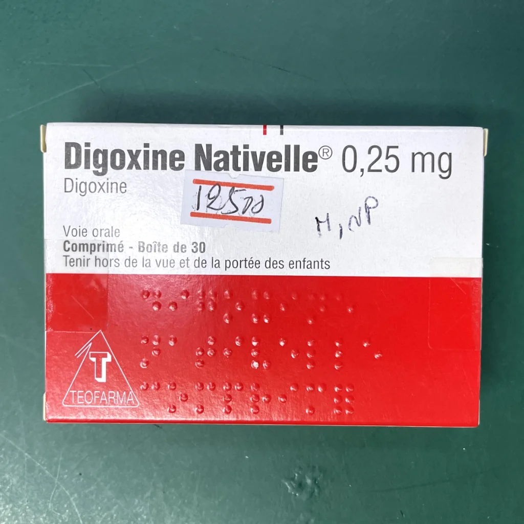 Digoxine Nativelle 0.25 — available at pharmacies in Cambodia on PharmKulen