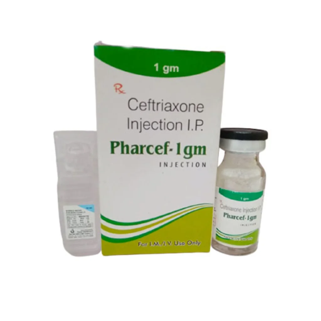 Ceftriaxone 1g — available at pharmacies in Cambodia on PharmKulen