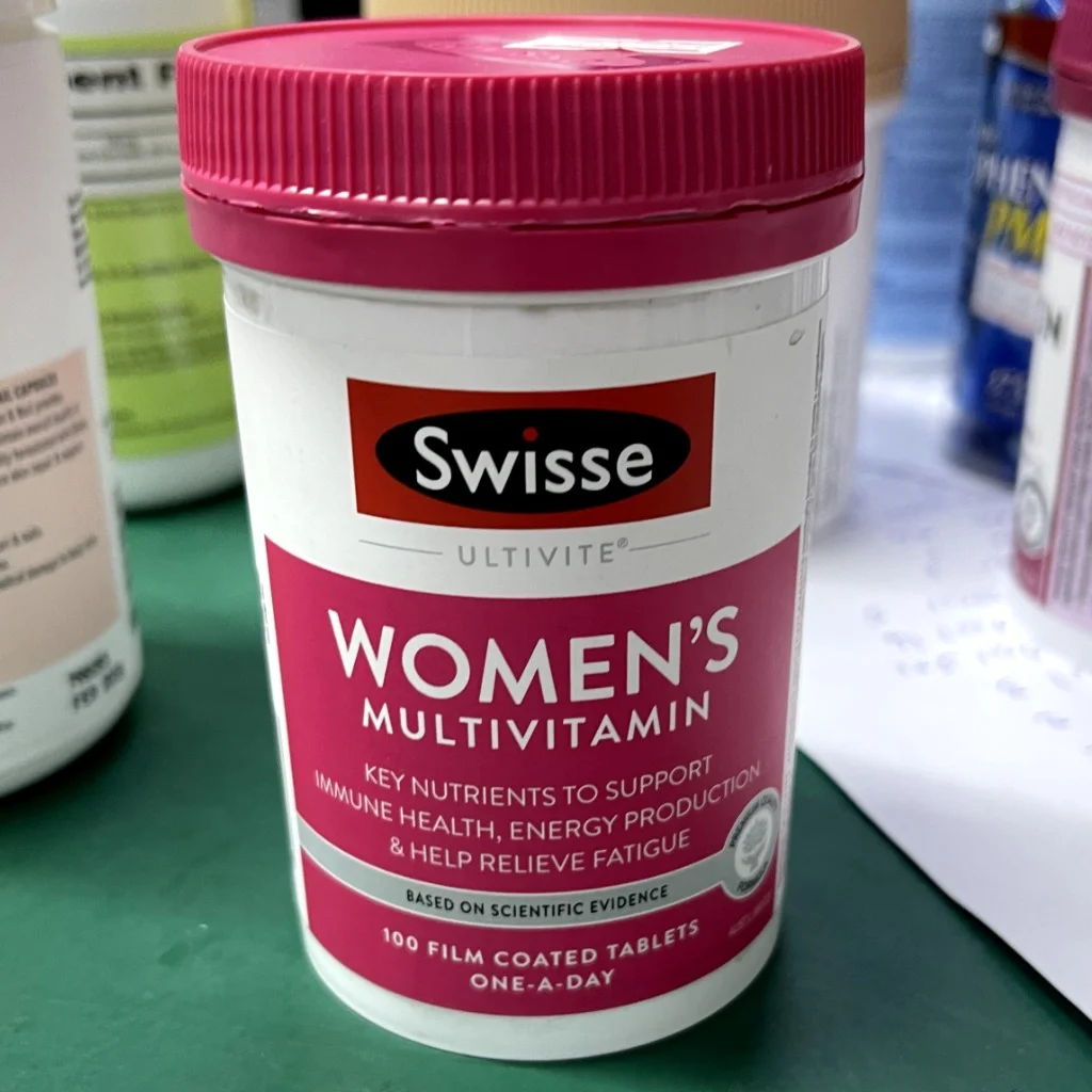 Swisse Ultivite Women's Multivitamin — available at pharmacies in Cambodia on PharmKulen