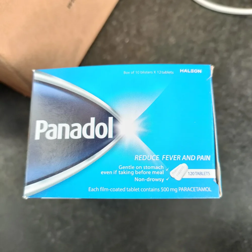 Panadol — available at pharmacies in Cambodia on PharmKulen