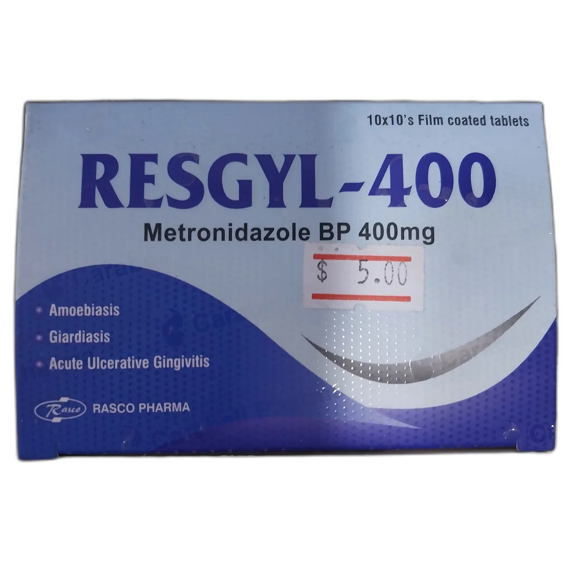 Resgyl-400 — available at pharmacies in Cambodia on PharmKulen