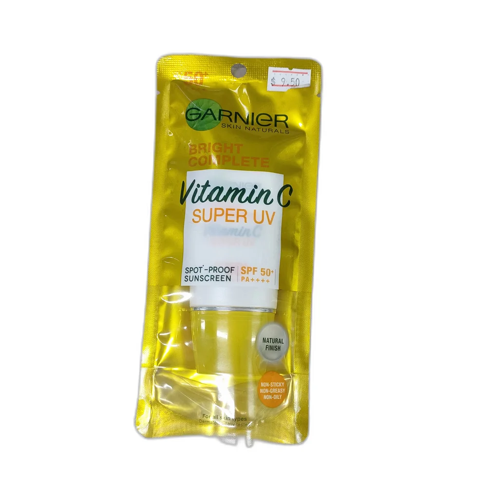 Garnier Bright Complete Vitamin C Super UV — available at pharmacies in Cambodia on PharmKulen