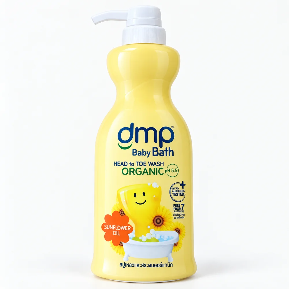 DMP Baby Bath Sunflower Chamomile Organic — available at pharmacies in Cambodia on PharmKulen