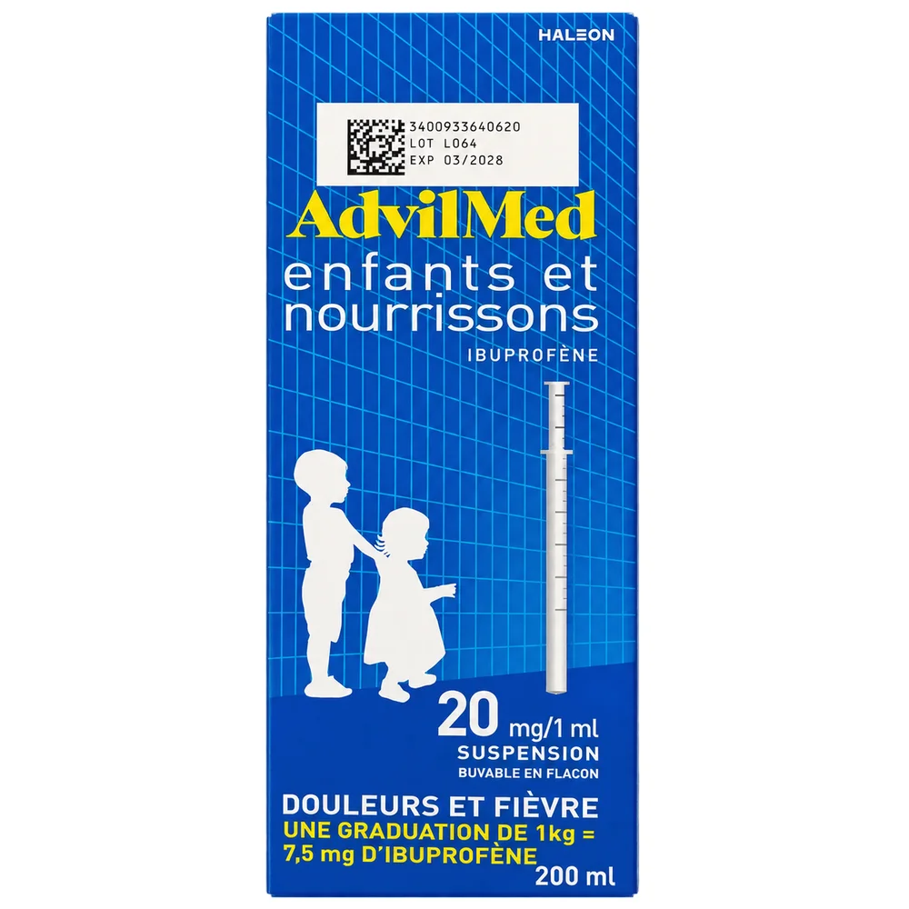 AdvilMed enfants et nourrissons — available at pharmacies in Cambodia on PharmKulen
