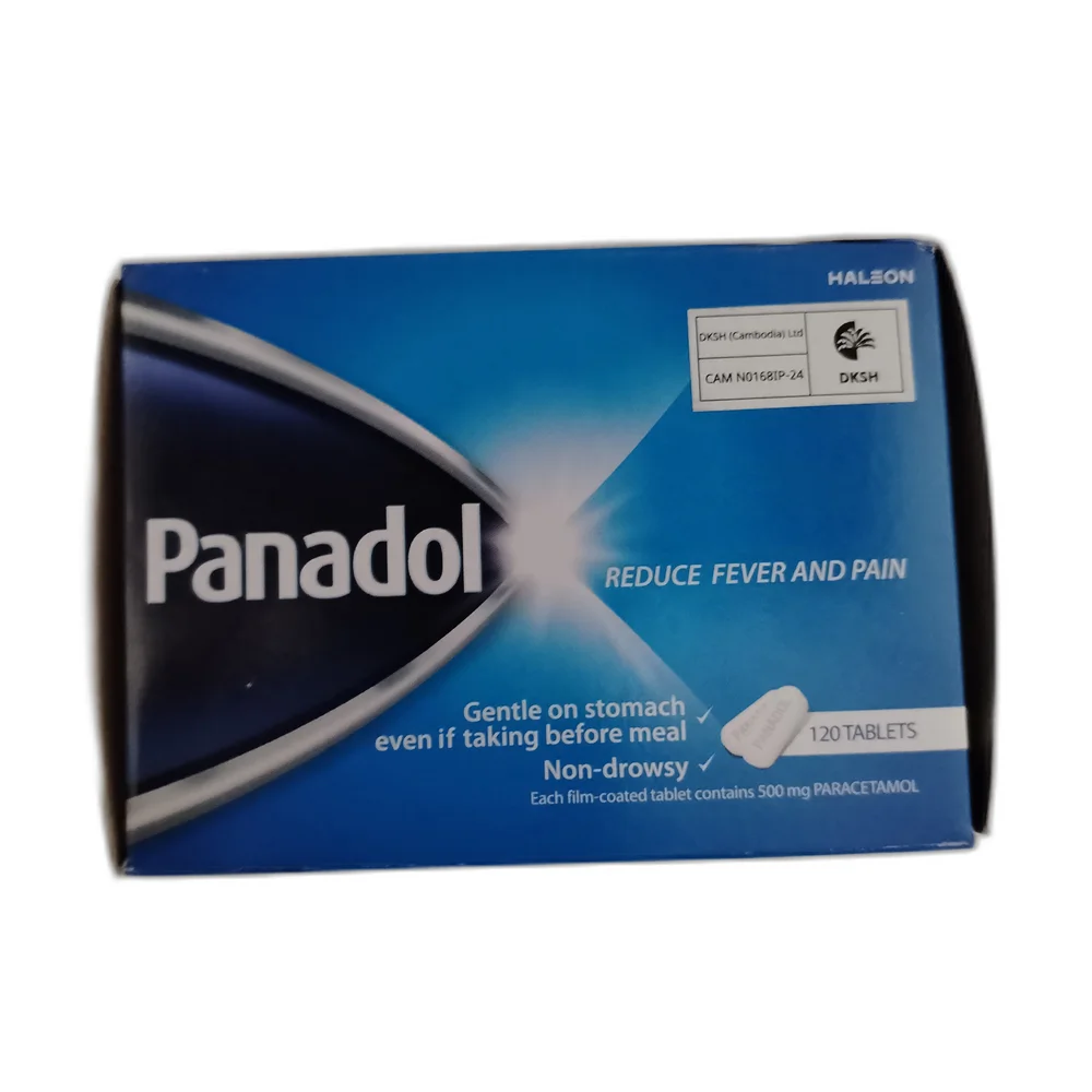 Panadol — available at pharmacies in Cambodia on PharmKulen