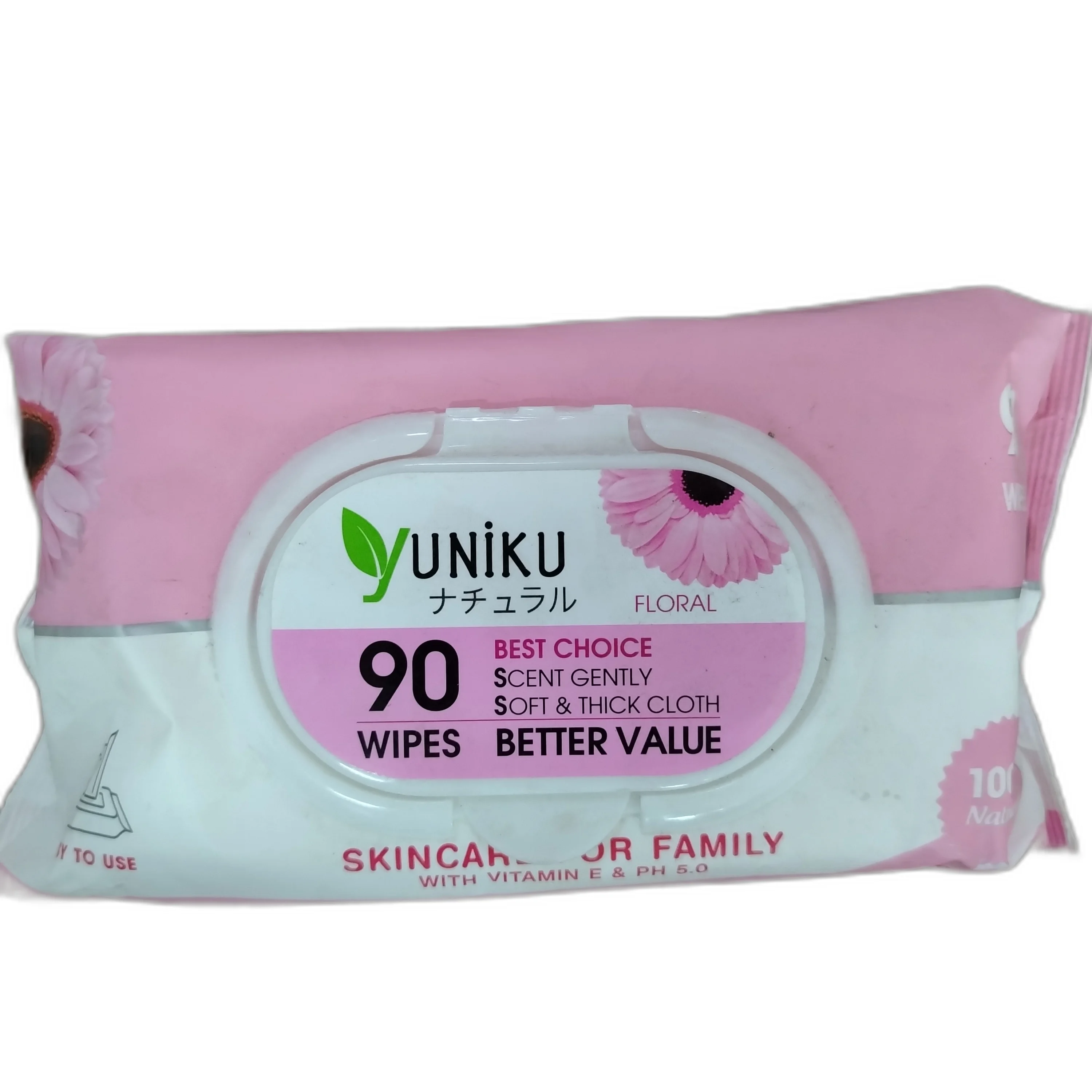 Yuniku Floral Wipes — available at pharmacies in Cambodia on PharmKulen