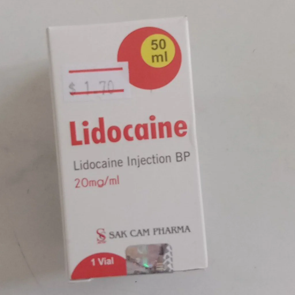 Lidocaine — available at pharmacies in Cambodia on PharmKulen