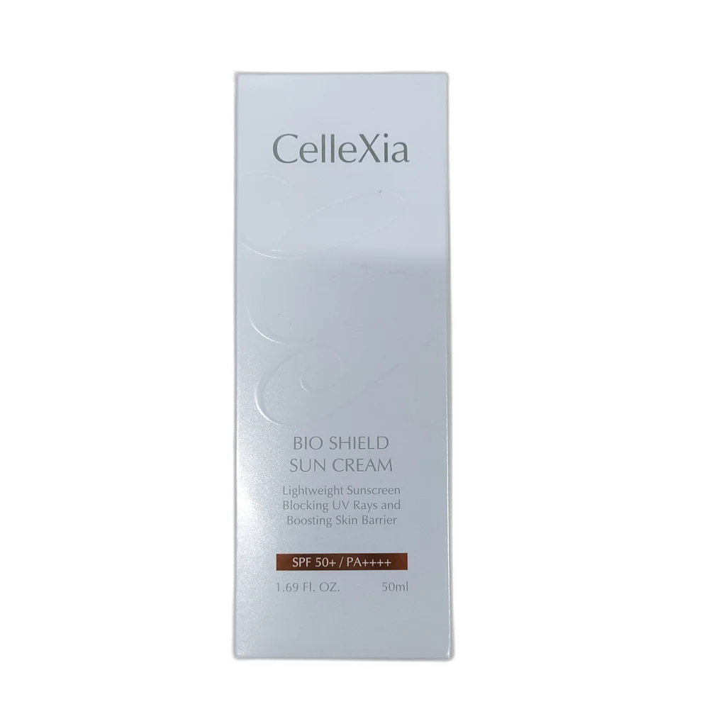 CelleXia Bio Shield Sun Cream SPF50+ PA++++ — available at pharmacies in Cambodia on PharmKulen