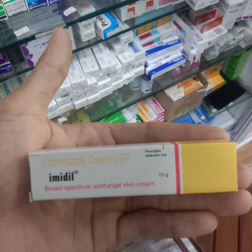 Imidil Cream — available at pharmacies in Cambodia on PharmKulen