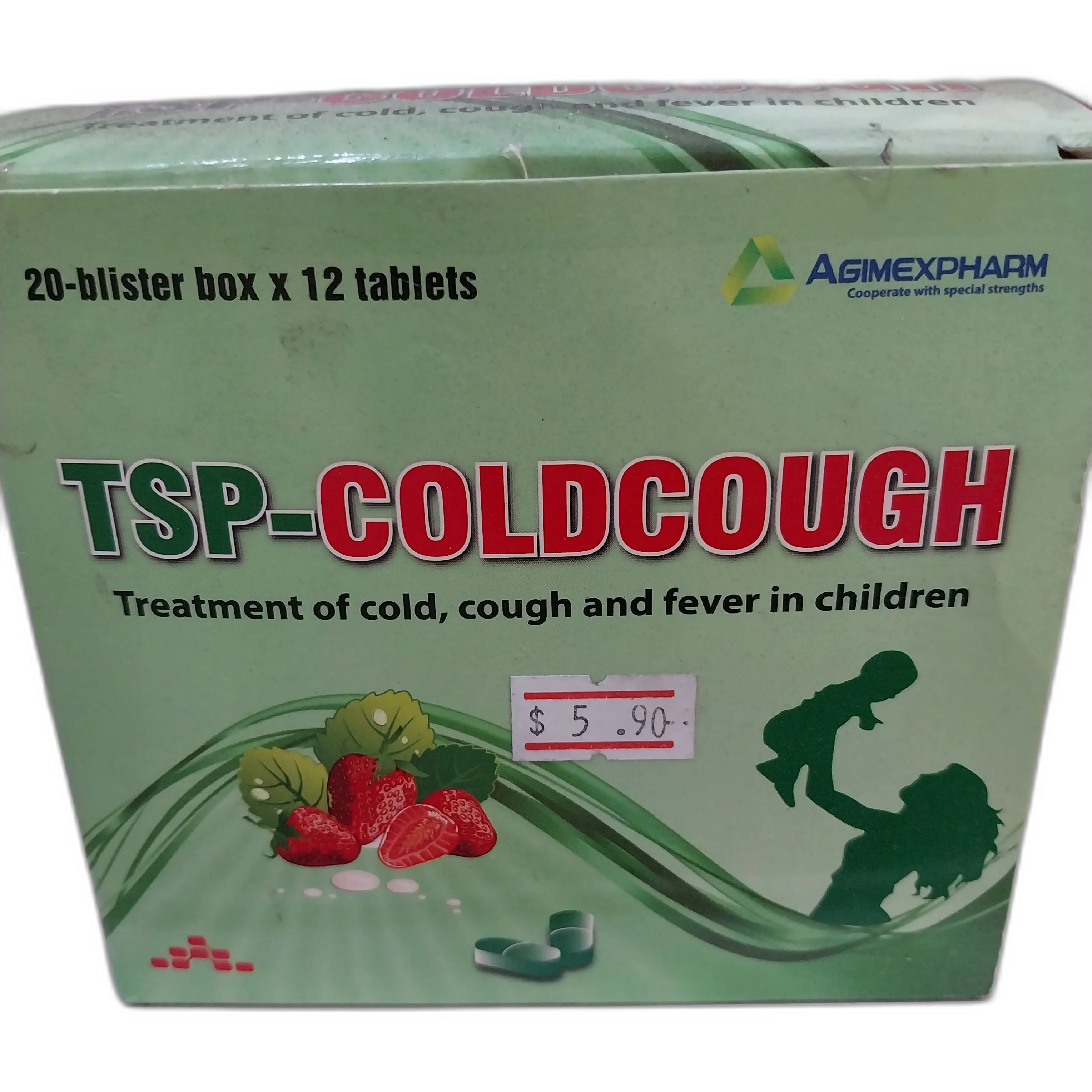 TSP Cold & Cough — available at pharmacies in Cambodia on PharmKulen