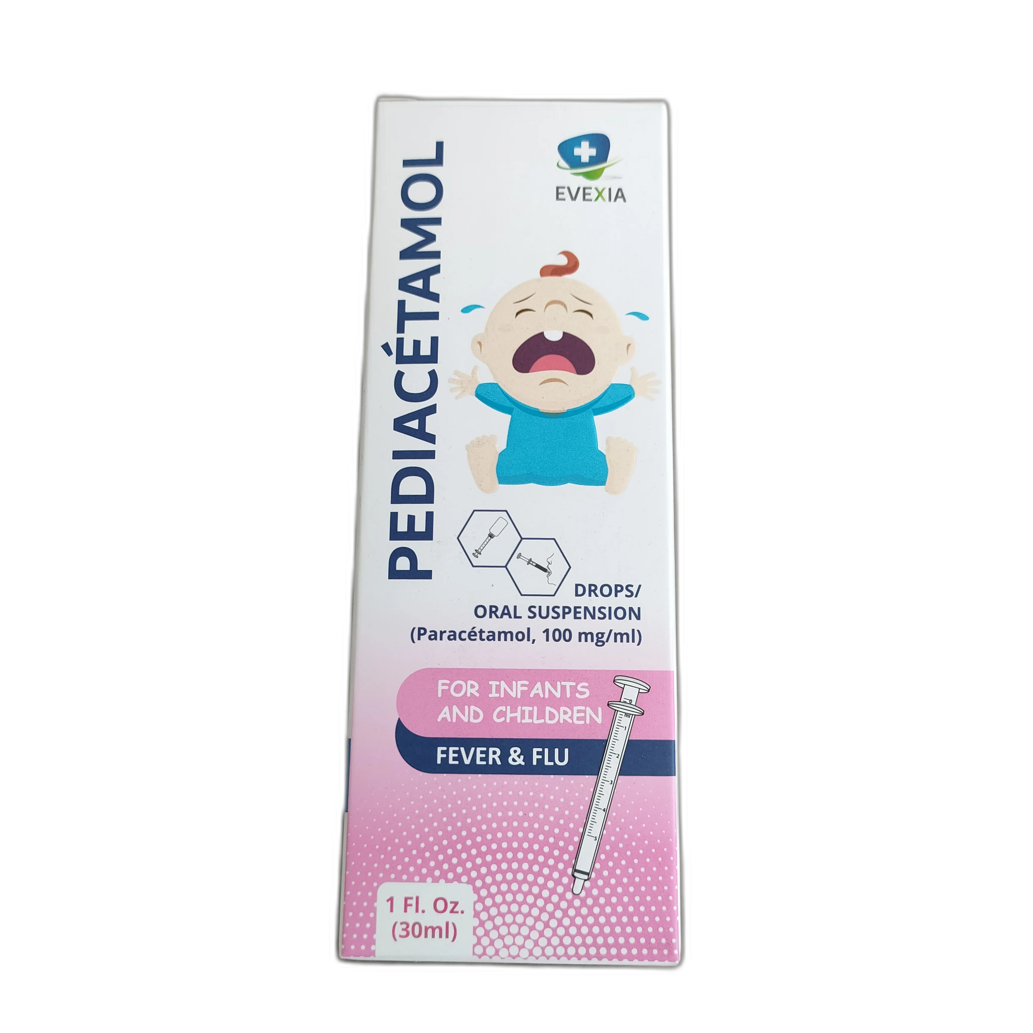 Pediacetamol — available at pharmacies in Cambodia on PharmKulen