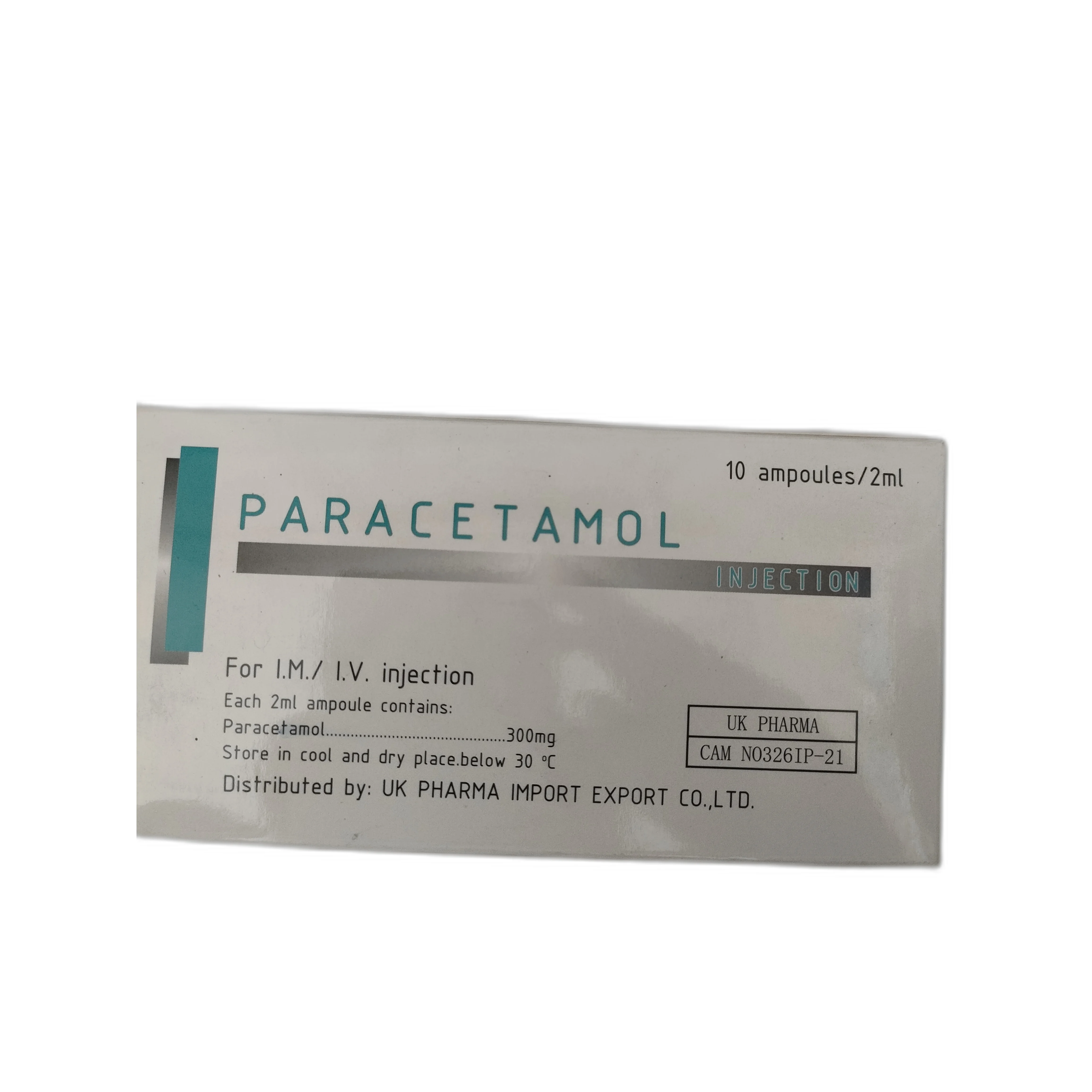 Paracetamol — available at pharmacies in Cambodia on PharmKulen