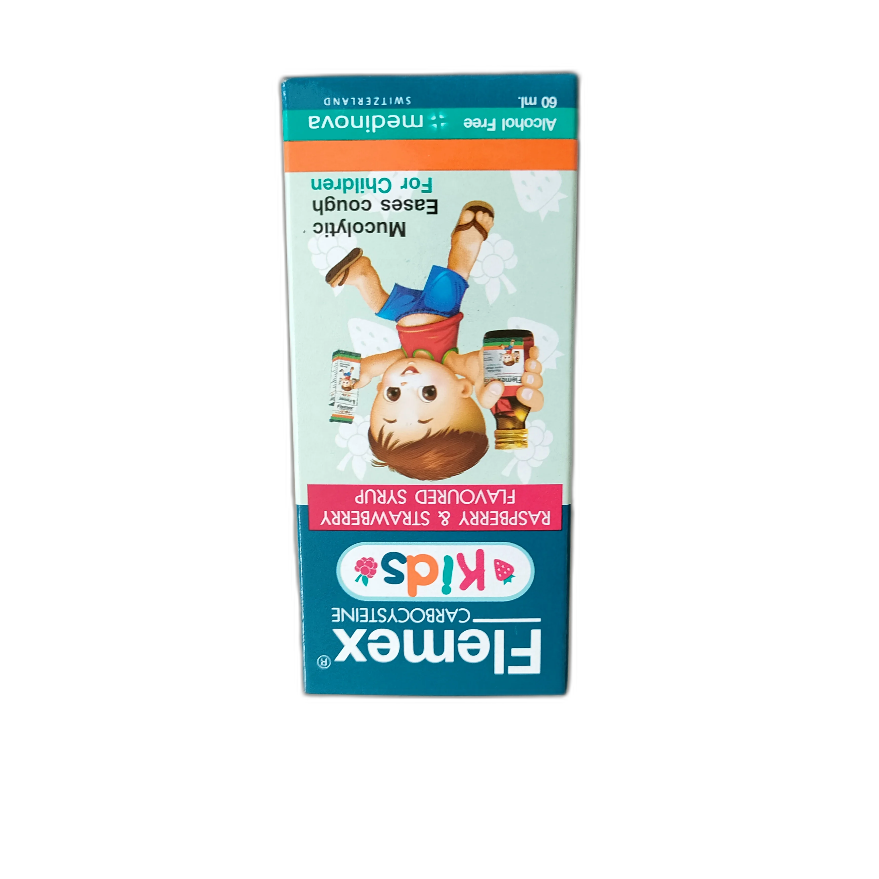 Flemex Kids Carbocysteine Syrup — available at pharmacies in Cambodia on PharmKulen