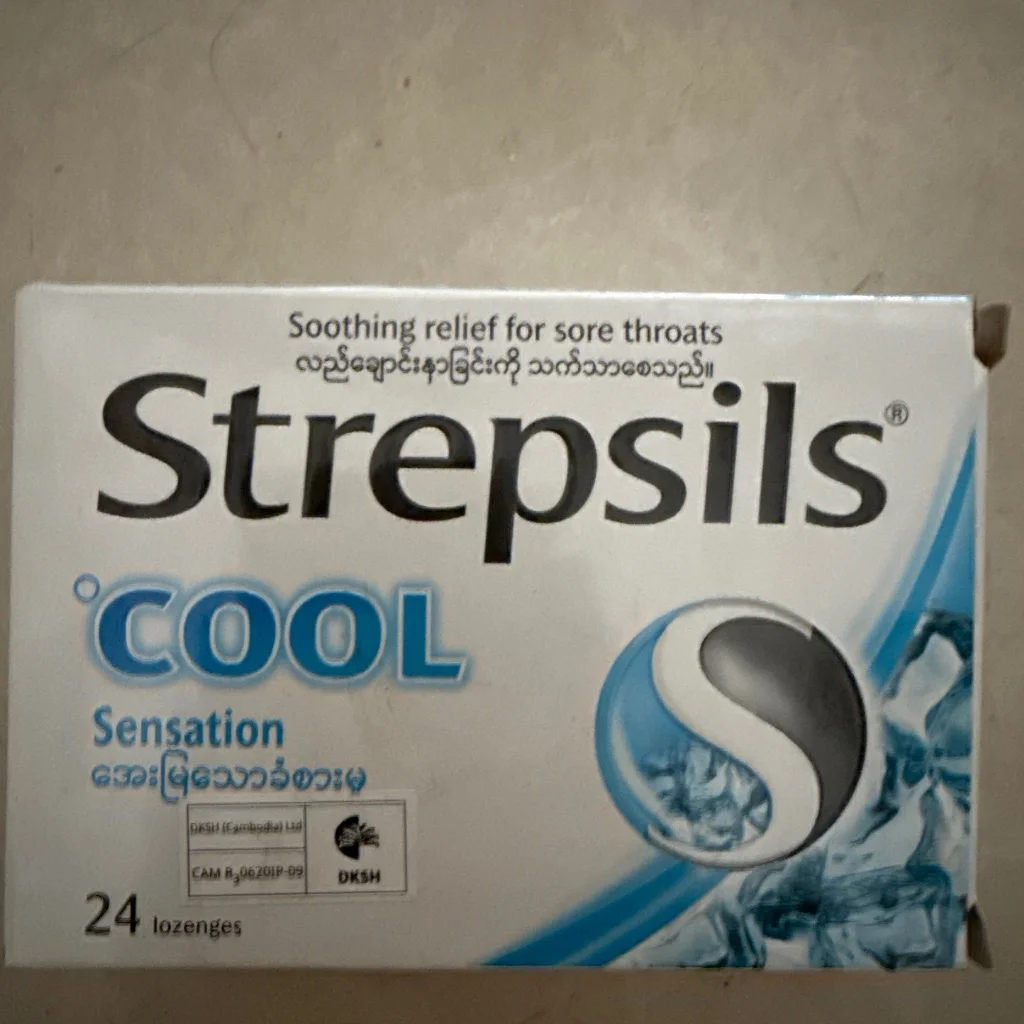 Strepsils Cool — available at pharmacies in Cambodia on PharmKulen
