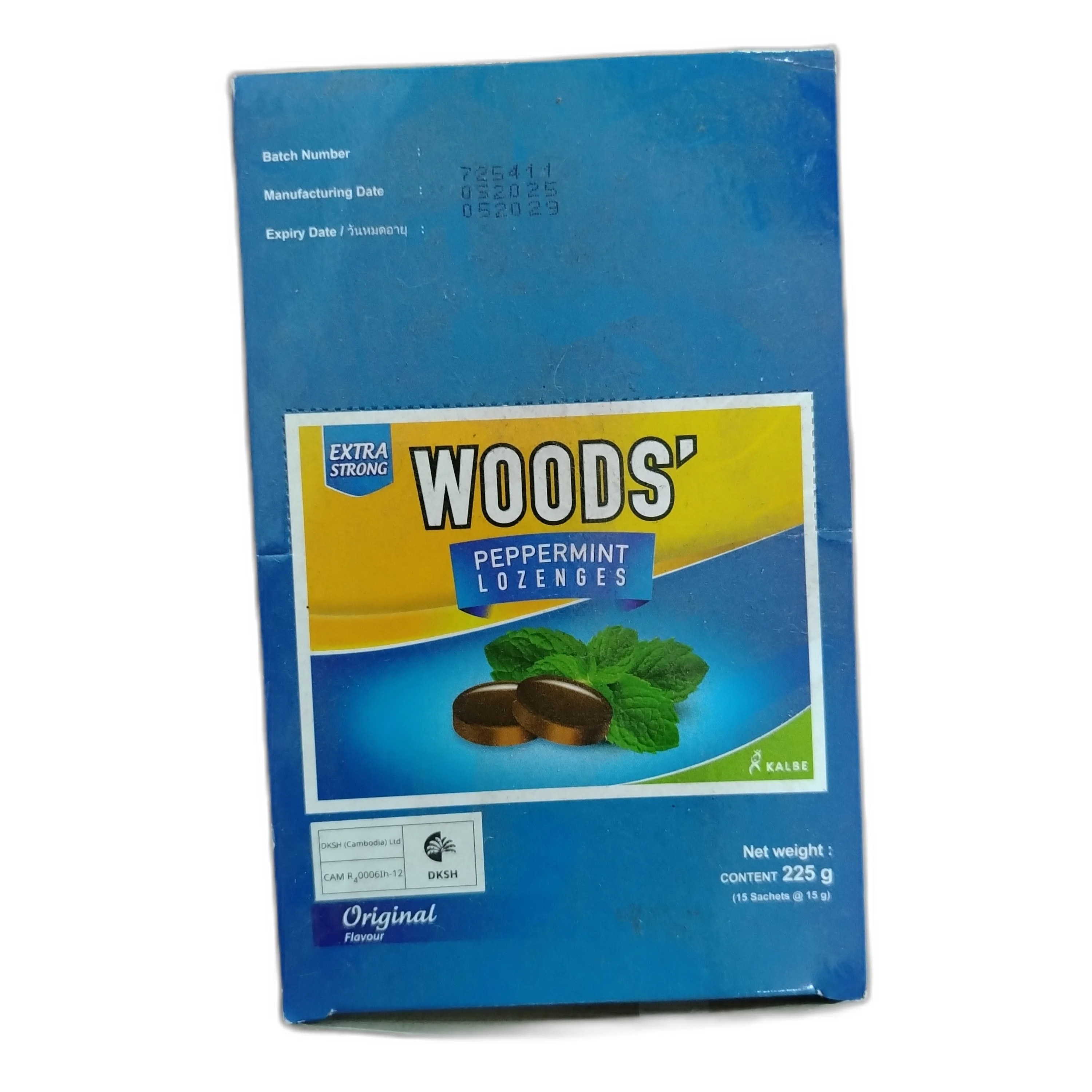 WOODS Peppermint Lozenges Original — available at pharmacies in Cambodia on PharmKulen