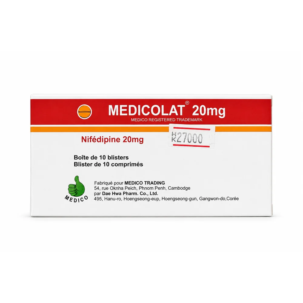 Medicolat 20 mg — available at pharmacies in Cambodia on PharmKulen
