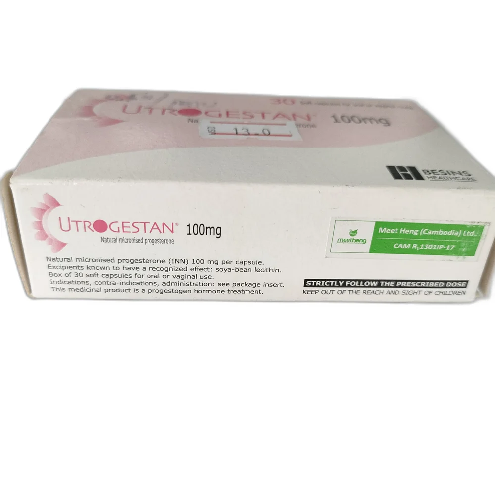 Utrogestan — available at pharmacies in Cambodia on PharmKulen