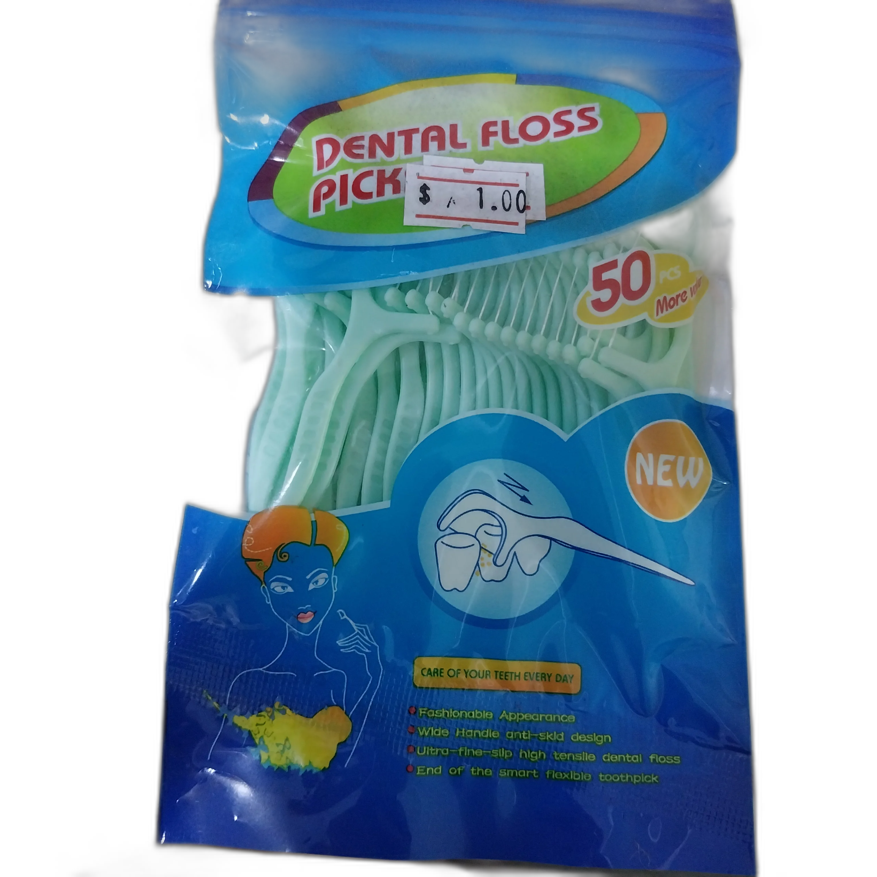Dental Floss Picks — available at pharmacies in Cambodia on PharmKulen